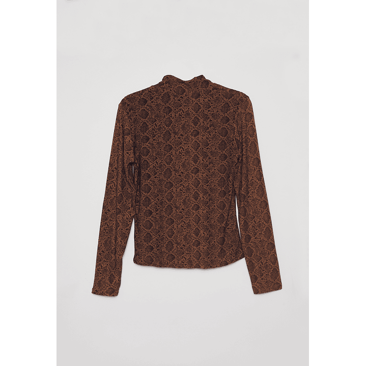 Polera Print Mujer Café Familyshop 2