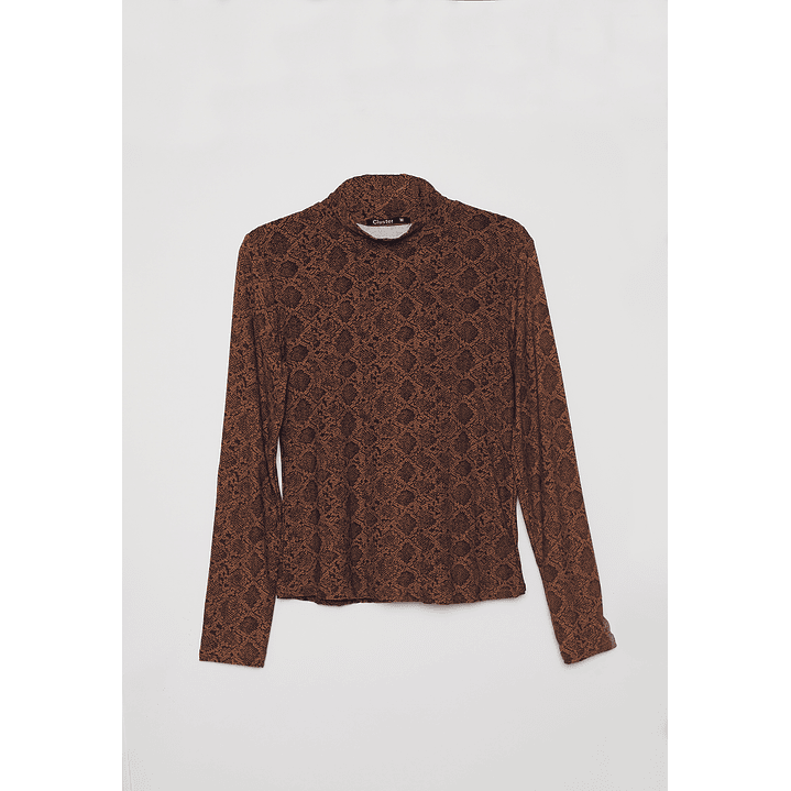 Polera Print Mujer Café Familyshop 1