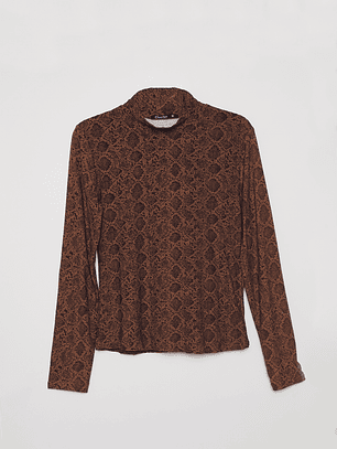 Polera Print Mujer Café Familyshop