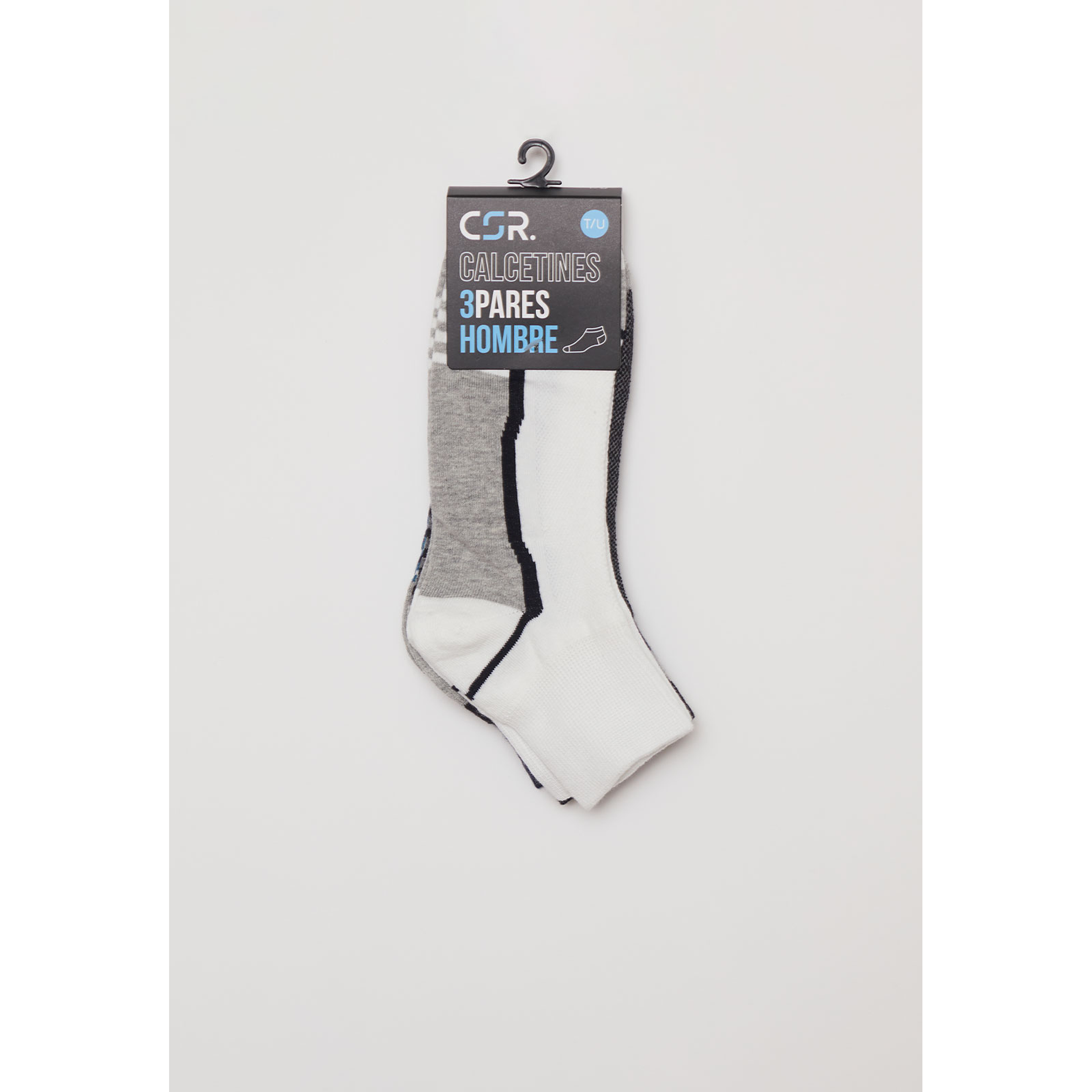 Calcetín Tripack Spt Hombre Gris Familyshop 2