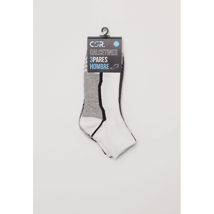 Calcetín Tripack Spt Hombre Gris Familyshop 2