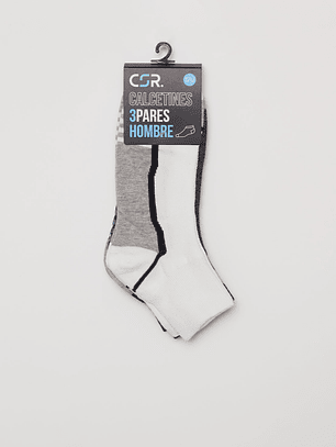 Calcetín Tripack Spt Hombre Gris Familyshop