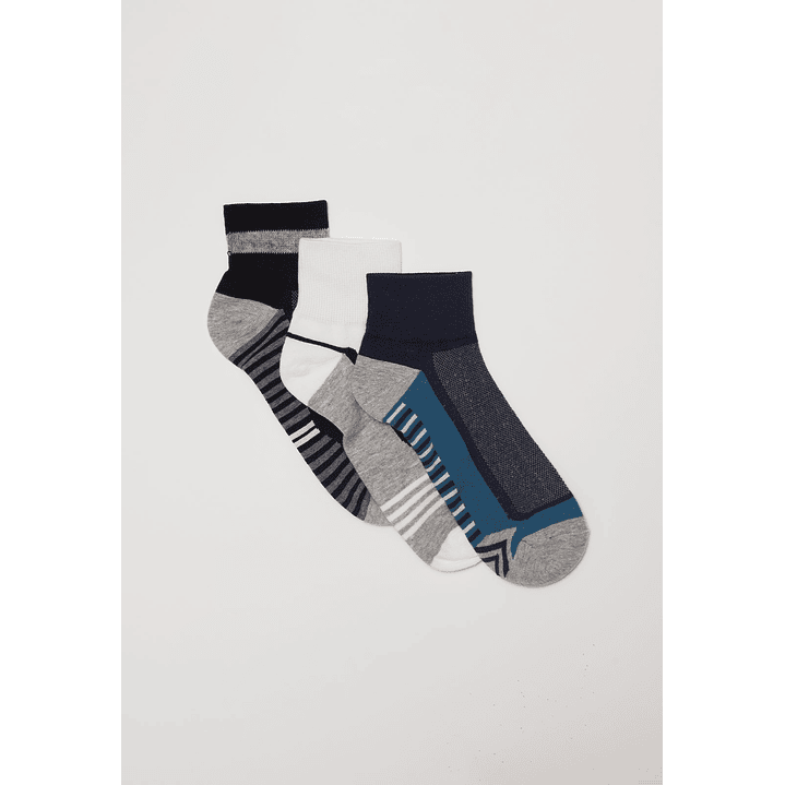 Calcetín Tripack Spt Hombre Gris Familyshop 1