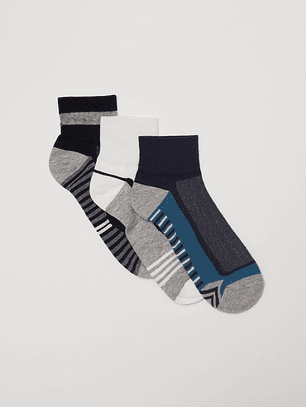 Calcetín Tripack Spt Hombre Gris Familyshop