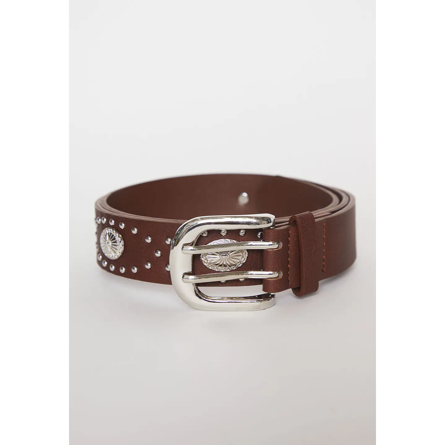 Cinturón Eyelet Tacha Flor Mujer Café Familyshop 1