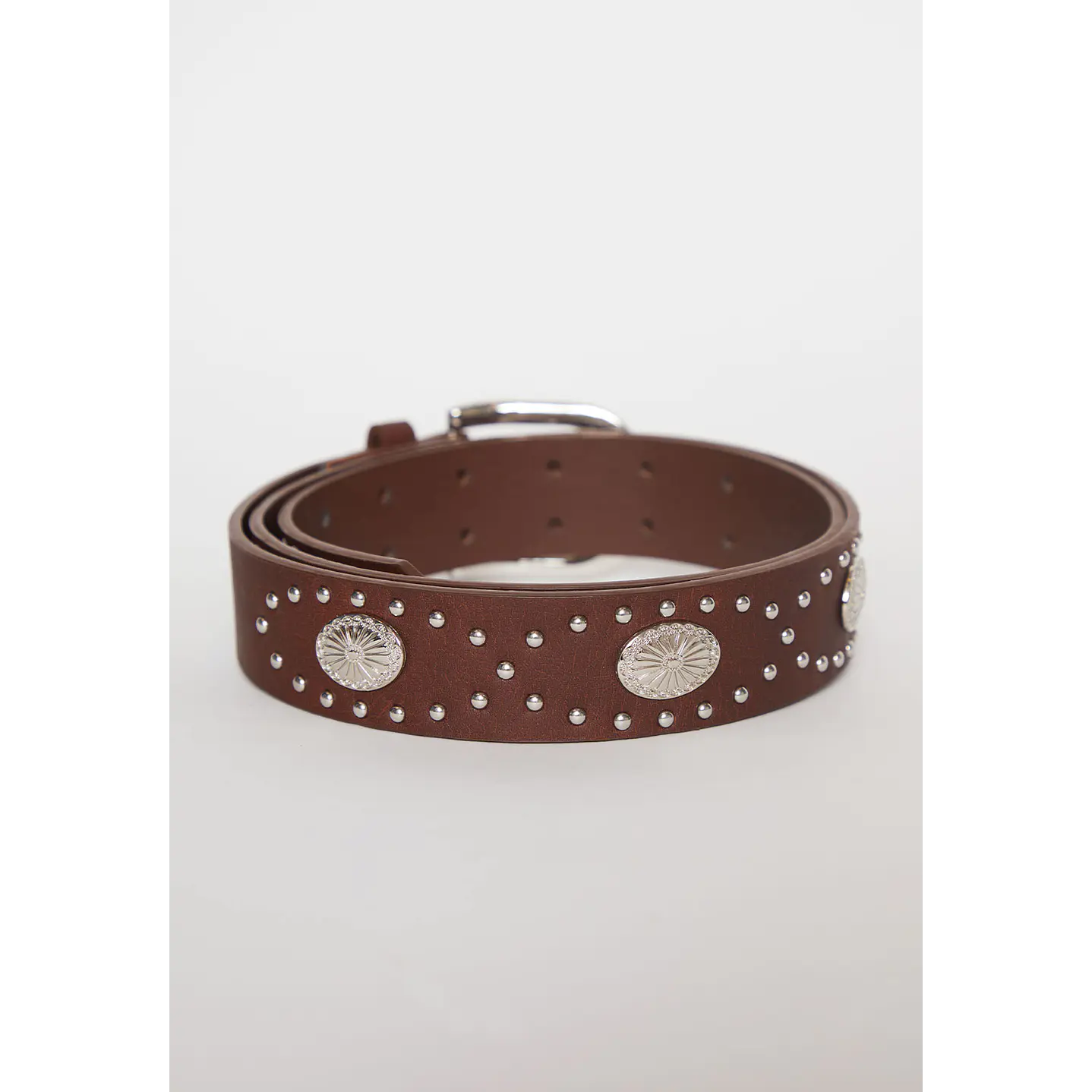 Cinturón Eyelet Tacha Flor Mujer Café Familyshop 2