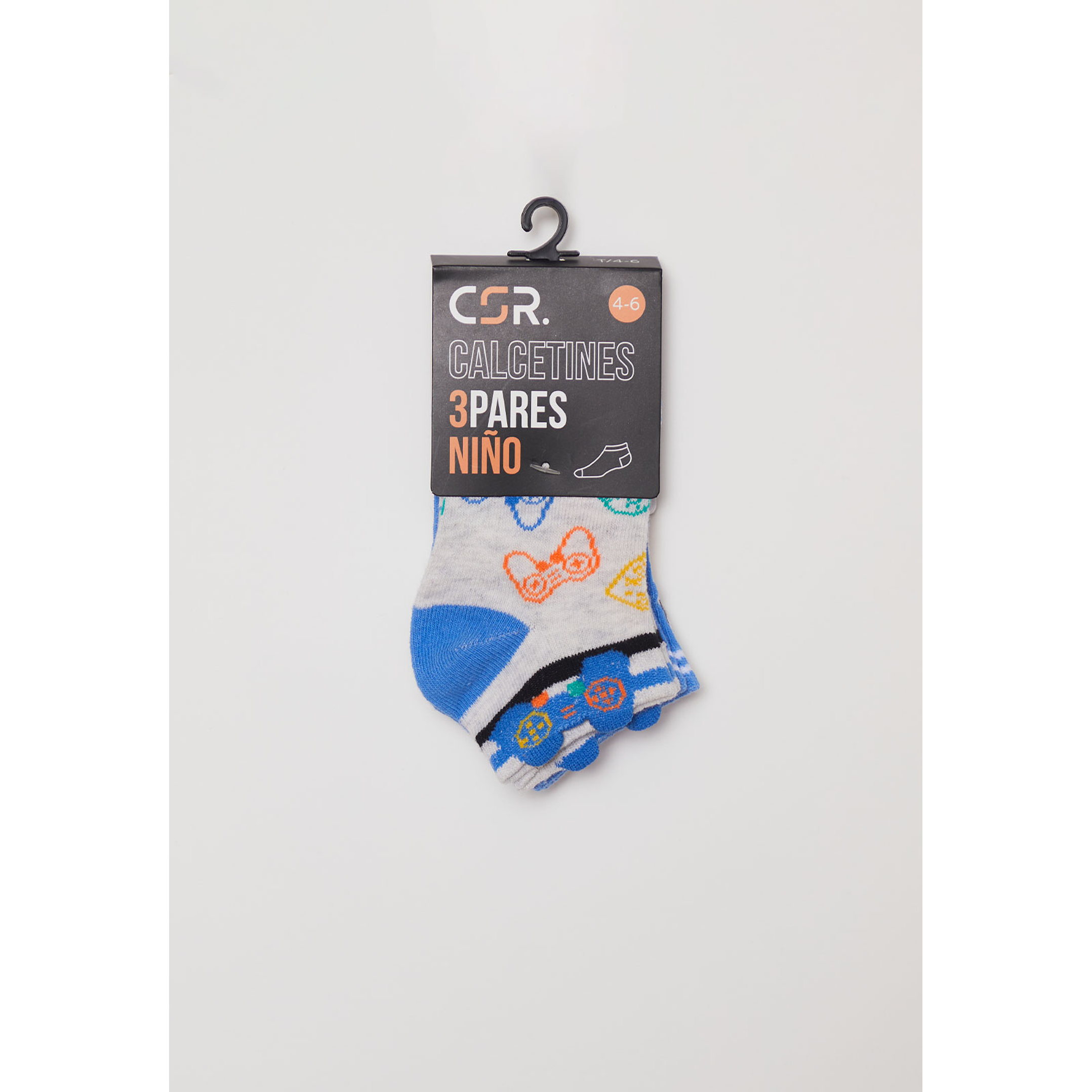 Calcetín Tripack Corto Print3 Niño Azul Familyshop 2