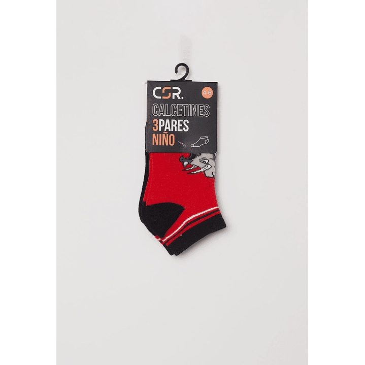 Calcetín Tripack Corto Niño Azul Familyshop 2