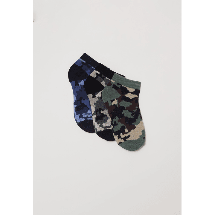 Calcetín Tripack Corto Niño Negro Familyshop 1