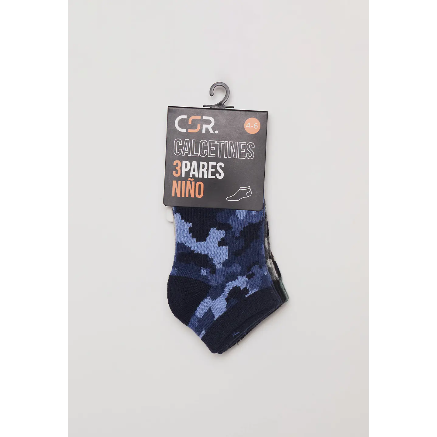 Calcetín Tripack Corto Niño Negro Familyshop 2