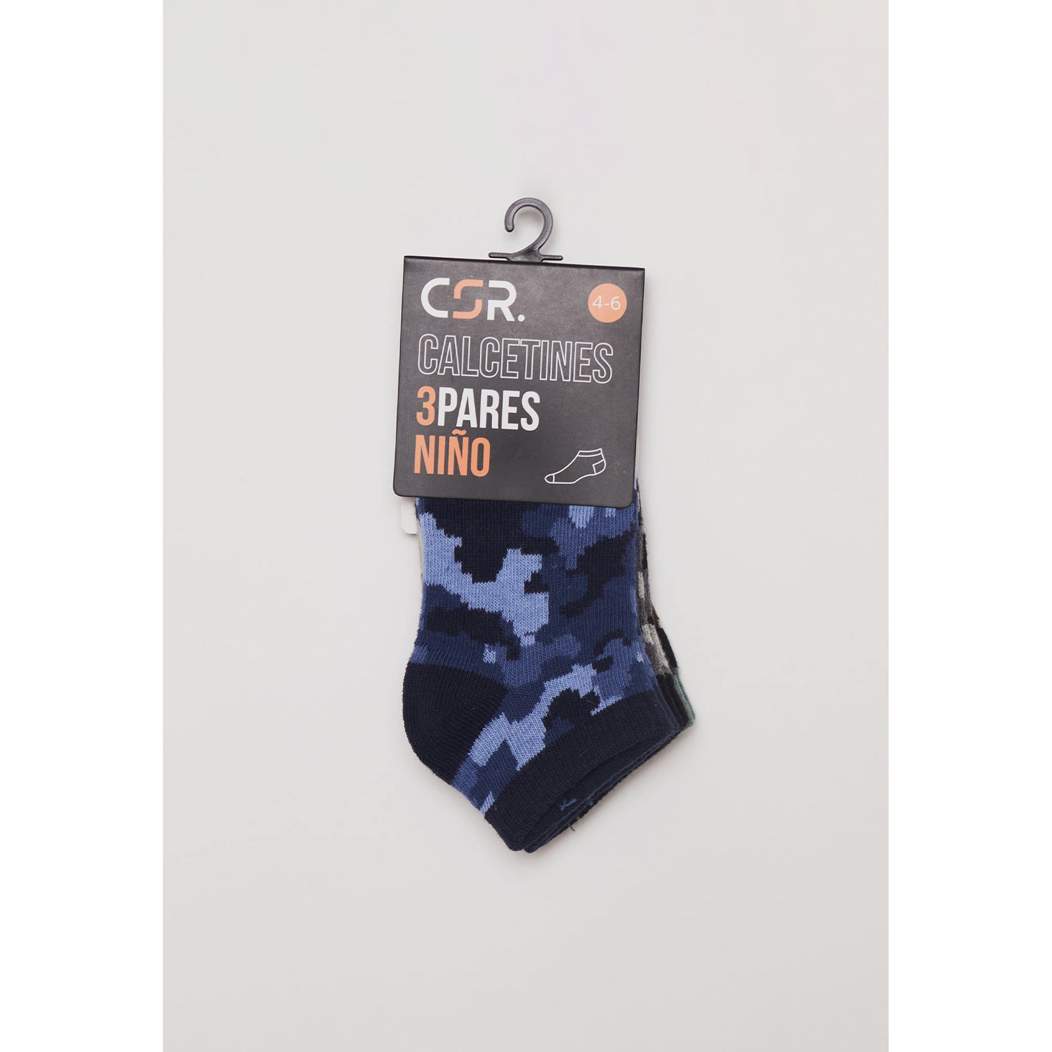 Calcetín Tripack Corto Niño Negro Familyshop 2