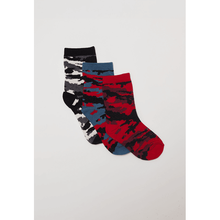 Calcetín Tripack Largo Niño Negro Familyshop 1