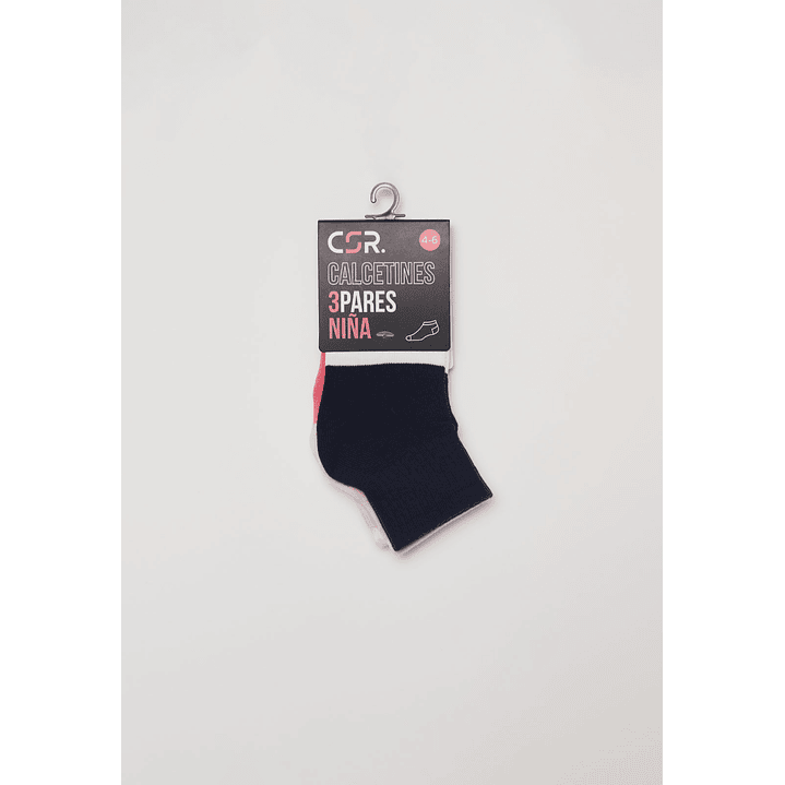 Calcetín Tripack Sport Niña Blanco Familyshop 2