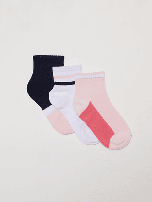 Calcetín Tripack Sport Niña Blanco Familyshop