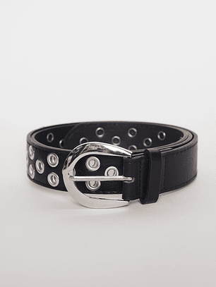 Cinturón Eyelet S1 Mujer Negro Familyshop