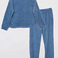 Pijama Peludo Mujer Azul Familyshop - Miniatura 5