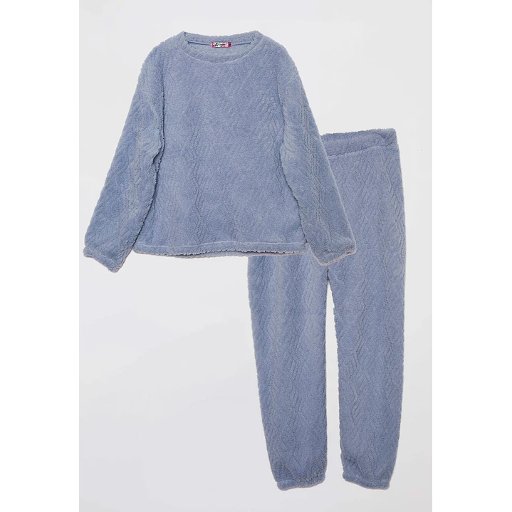 Pijama Peludo Mujer Gris Familyshop 5
