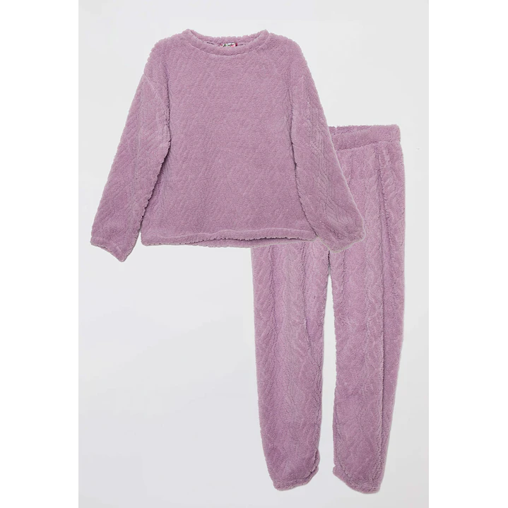 Pijama Peludo Mujer Lila Familyshop 5