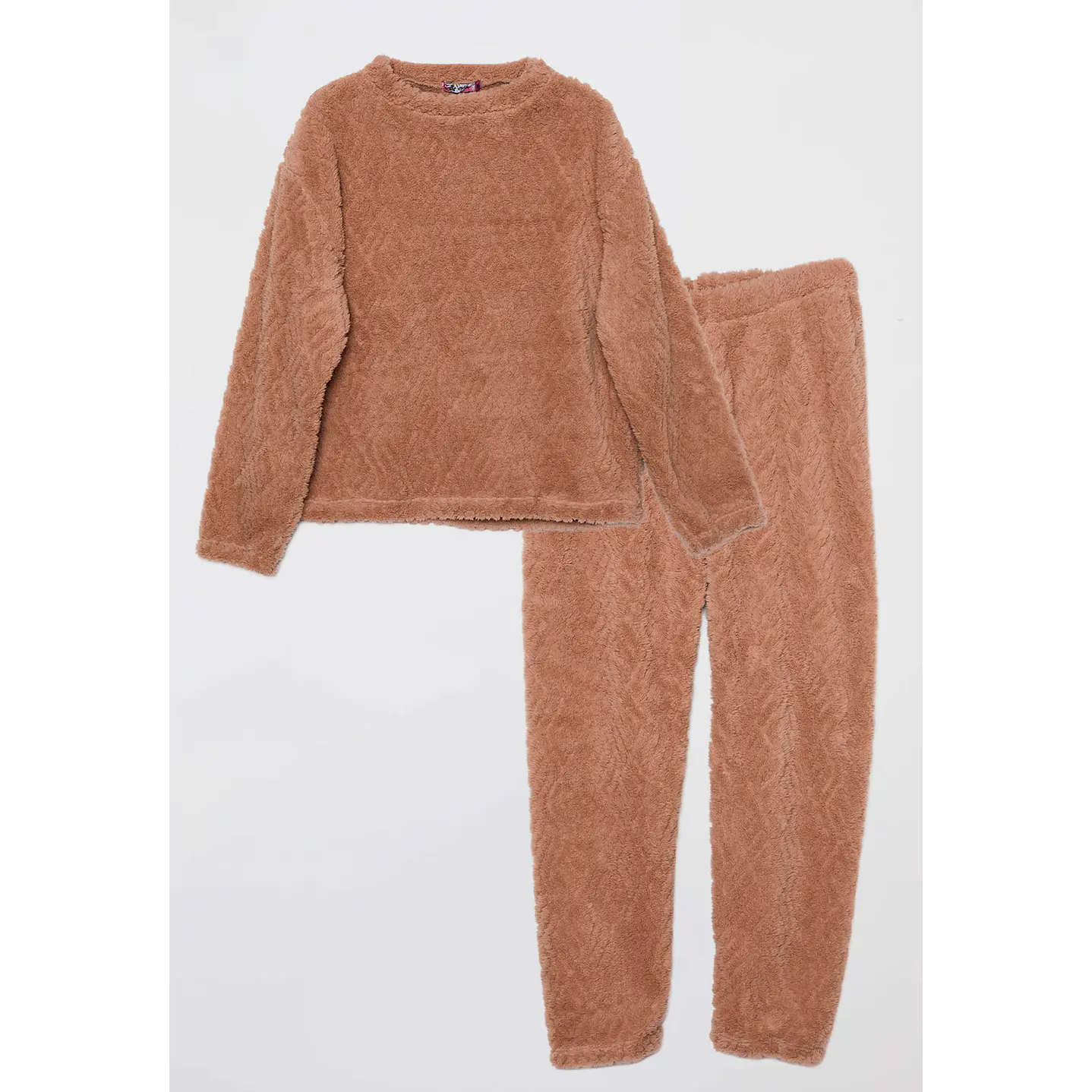 Pijama Peludo Mujer Beige Familyshop 5