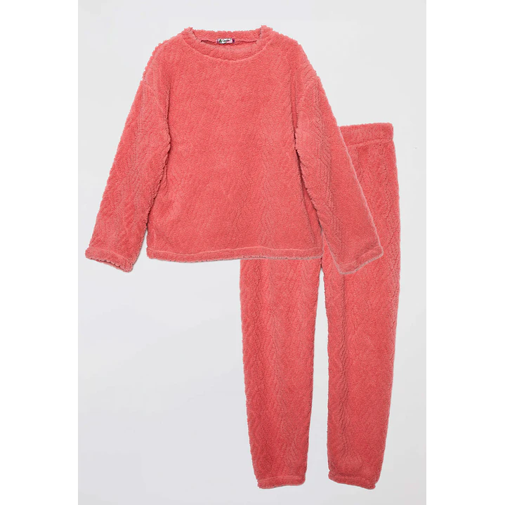 Pijama Peludo Mujer Rosado Familyshop 5
