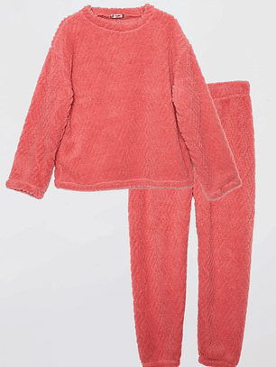 Pijama Peludo Mujer Rosado Familyshop