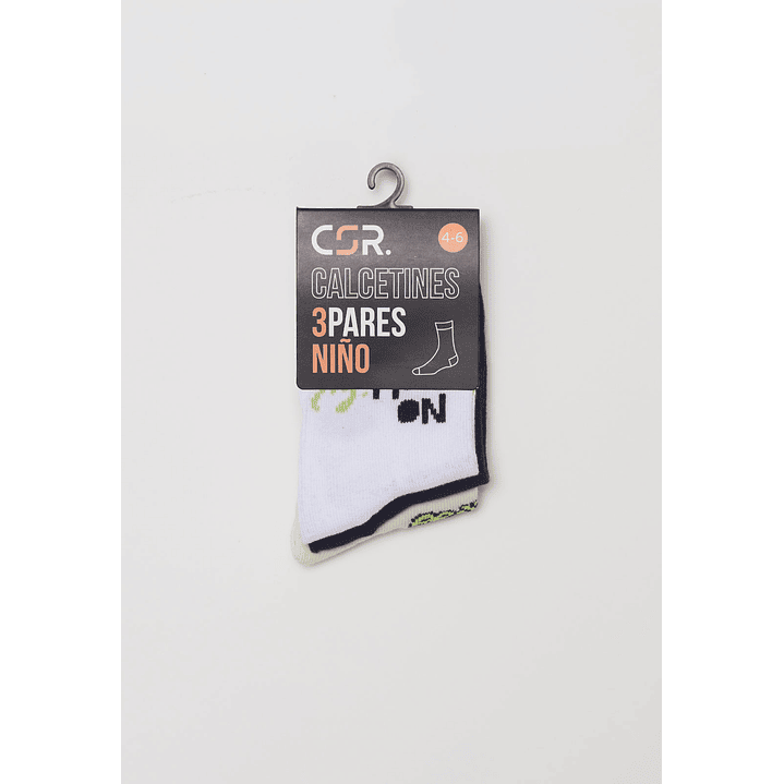 Calcetín Tripack Largo Niño Blanco Familyshop 2