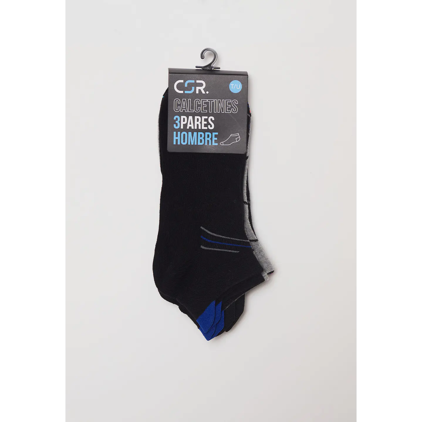 Calcetín Tripack Sport Diseños Hombre Gris Familyshop 2