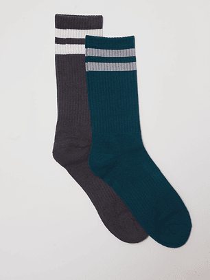 Calcetín Bipack Largo Skater Hombre Negro Familyshop