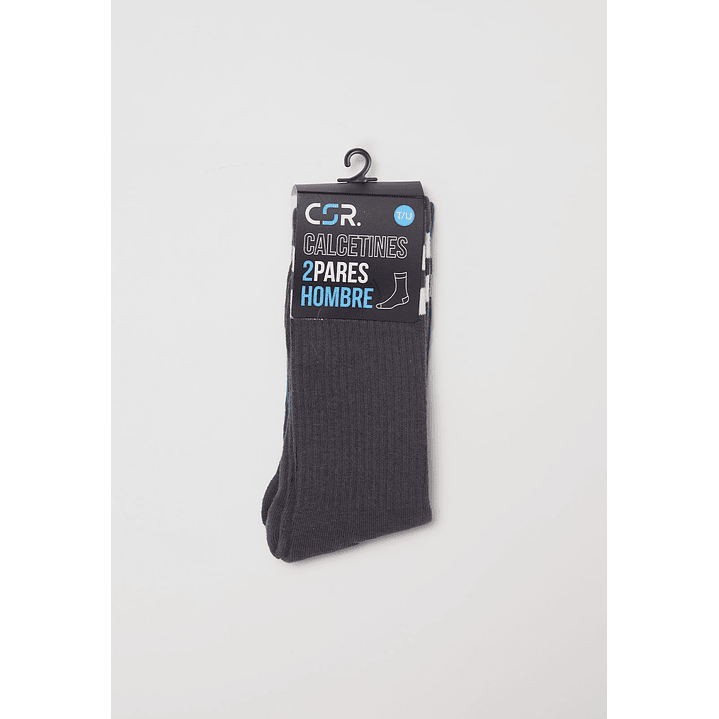 Calcetín Bipack Largo Skater Hombre Negro Familyshop 2