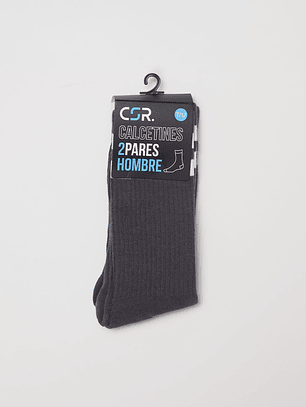 Calcetín Bipack Largo Skater Hombre Negro Familyshop