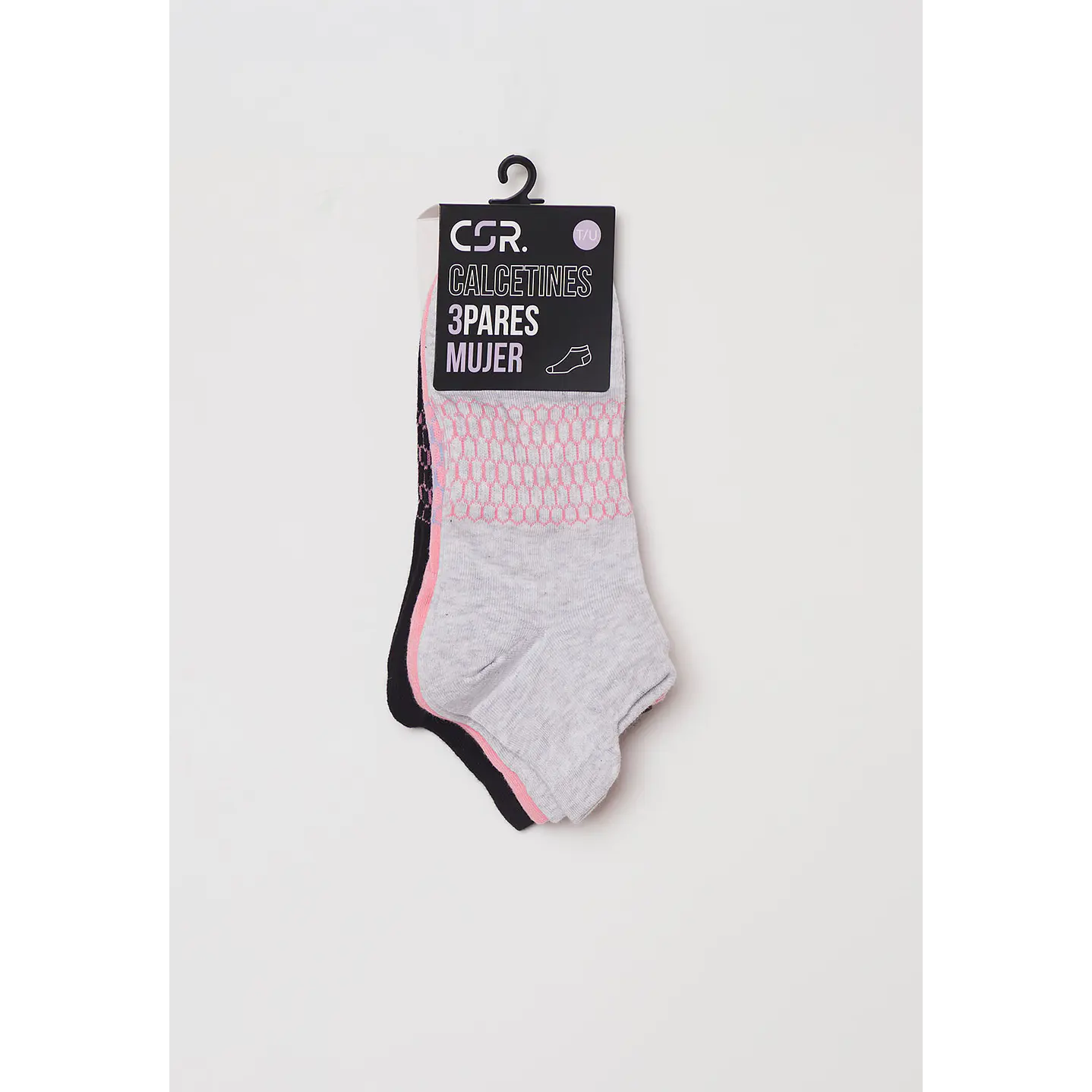 Calcetín Tripack Sport Mujer Rosado Familyshop 2