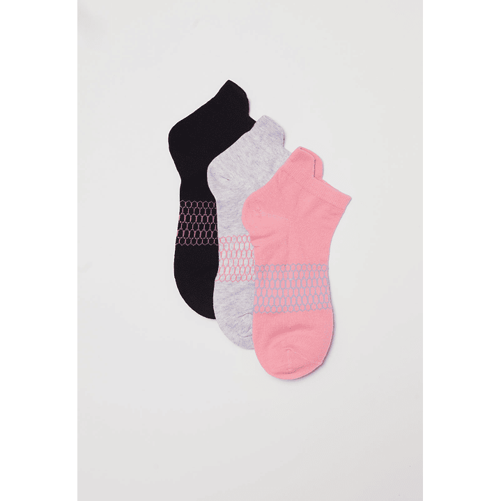 Calcetín Tripack Sport Mujer Rosado Familyshop 1