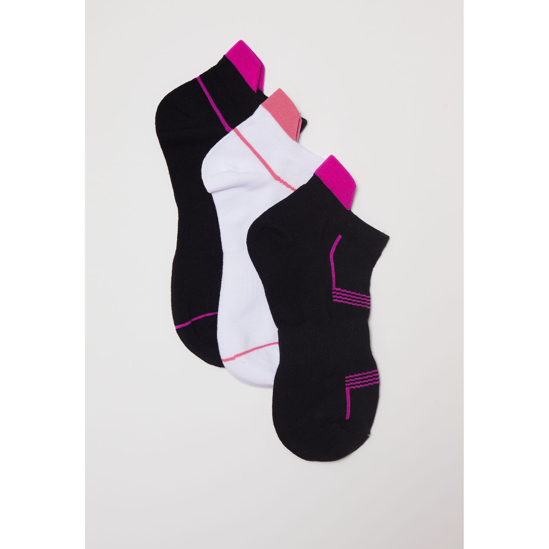 Calcetín Tripack Sport Diseño Mujer Negro Familyshop 1