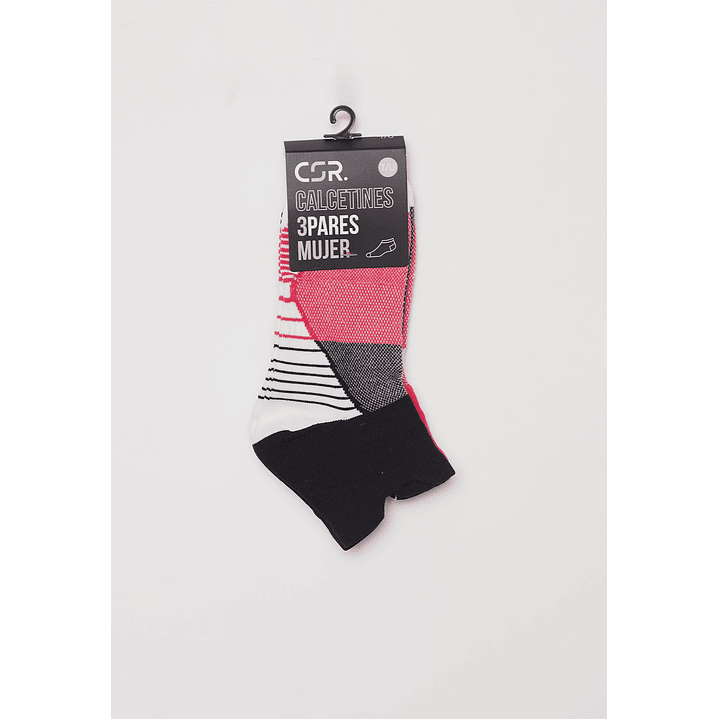 Calcetín Tripack Sport Mujer Negro Familyshop 2