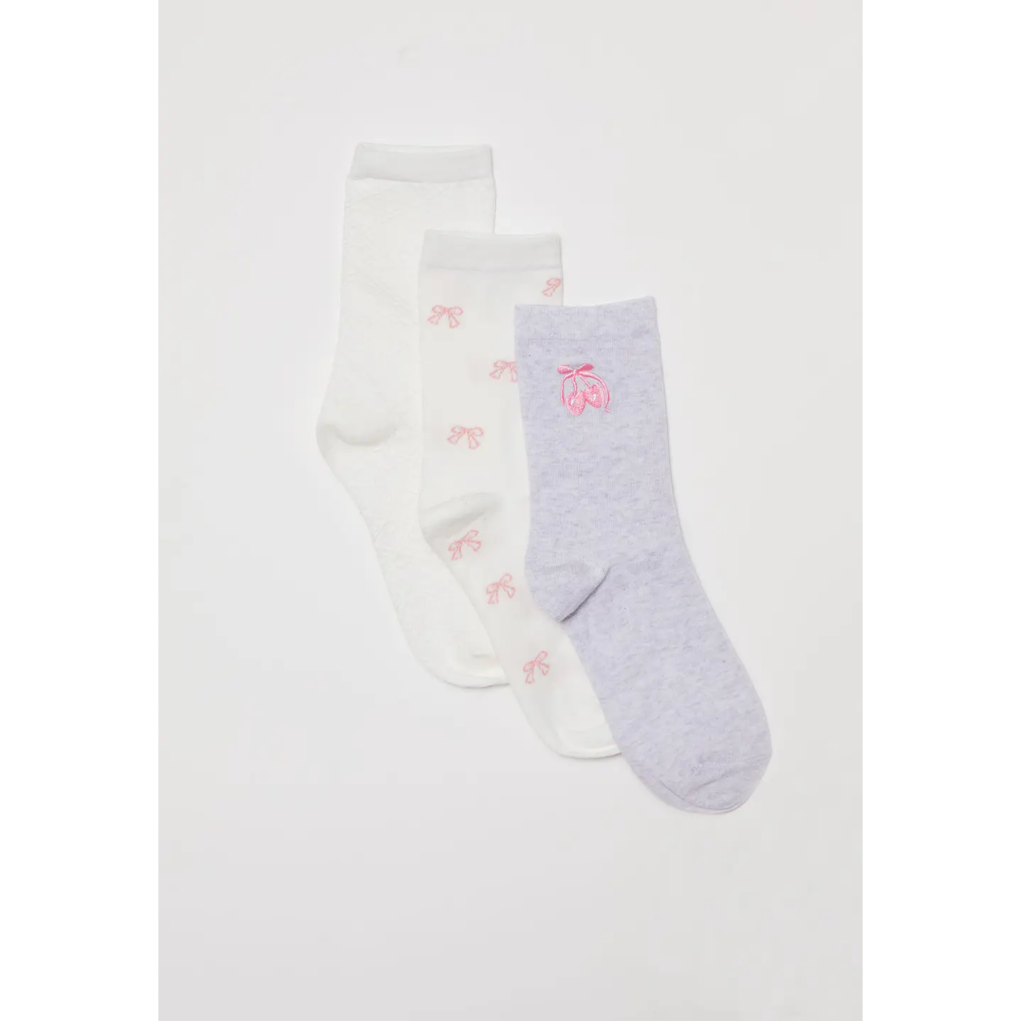 Calcetín Tripack Largo Mujer Blanco Familyshop 1