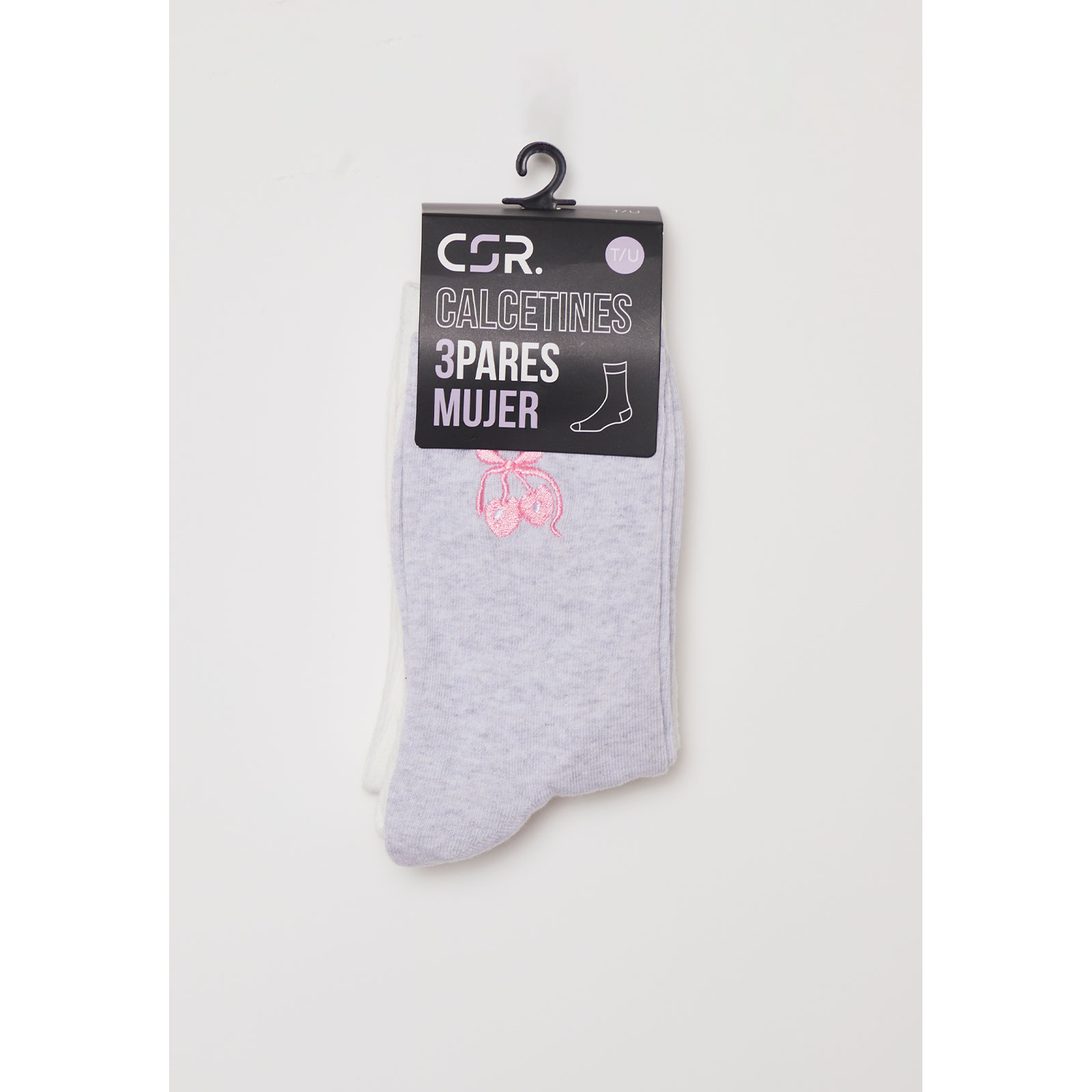 Calcetín Tripack Largo Mujer Blanco Familyshop 2