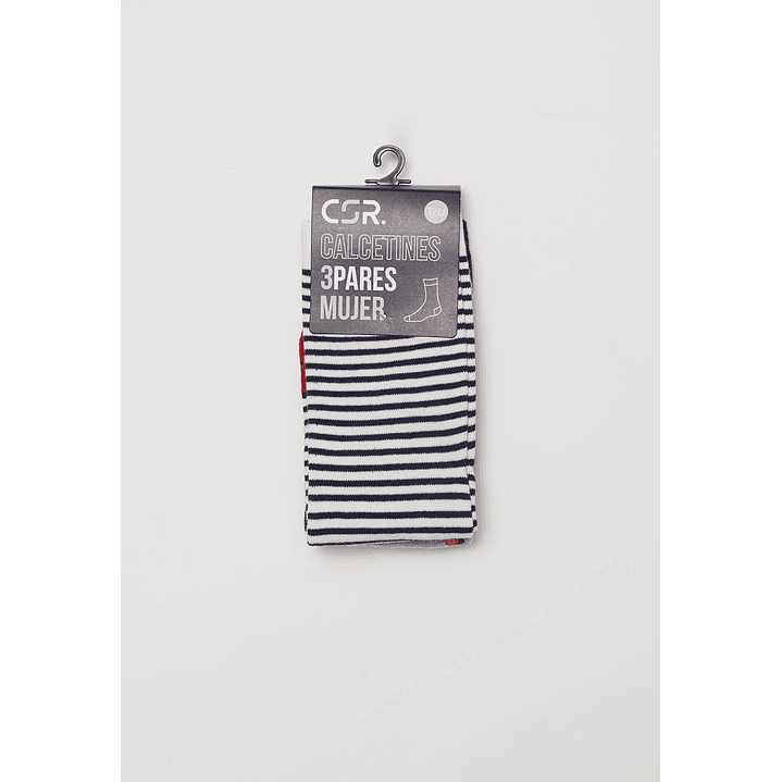 Calcetín Tripack Largo Spicy Mujer Negro Familyshop 2