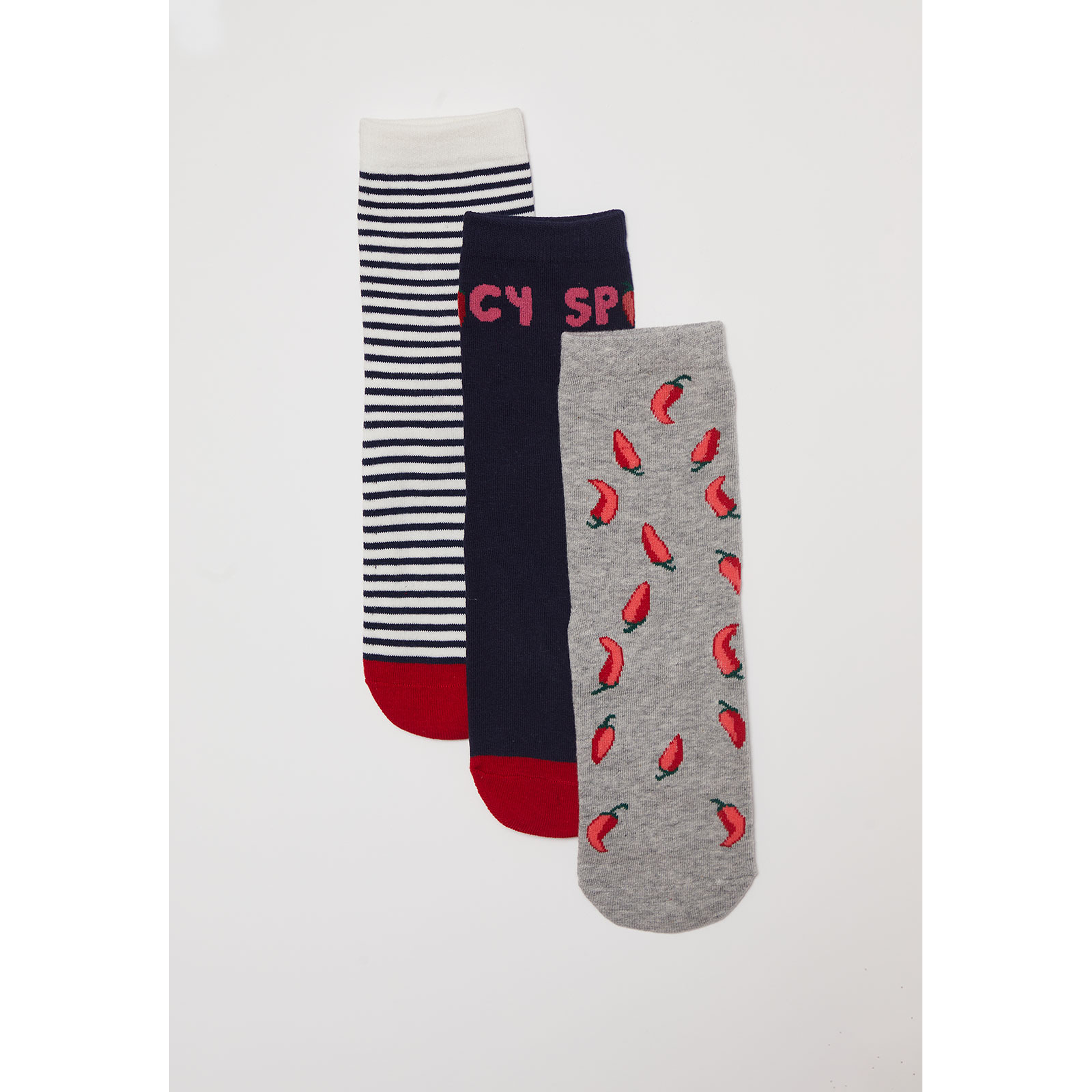 Calcetín Tripack Largo Spicy Mujer Negro Familyshop 1