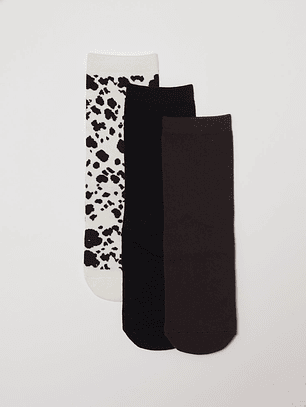 Calcetín Tripack Largo Mujer Blanco Familyshop