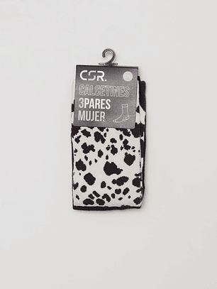 Calcetín Tripack Largo Mujer Blanco Familyshop