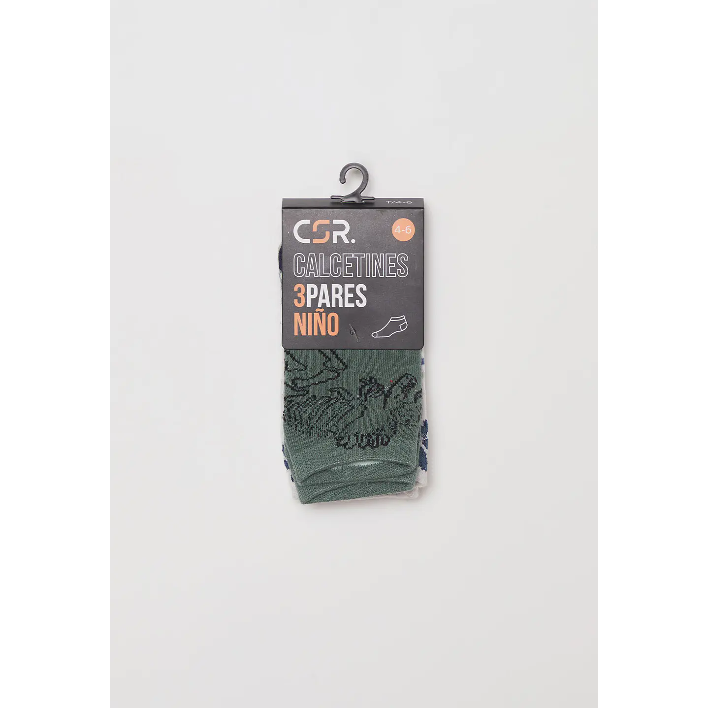 Calcetín Tripack Corto Niño Gris Familyshop 2