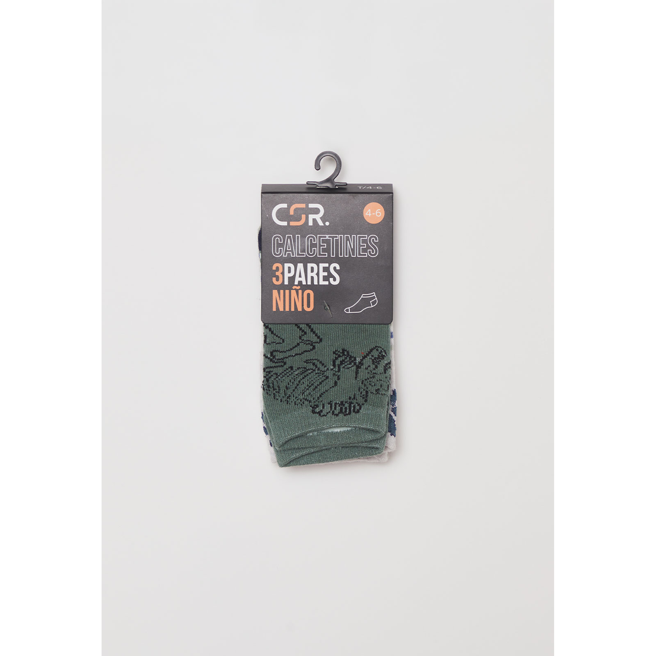 Calcetín Tripack Corto Niño Gris Familyshop 2