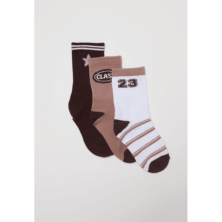 Calcetín Tripack Largo Niño Negro Familyshop 1