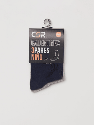 Calcetín Tripack Largo Niño Verde Familyshop