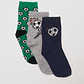 Calcetín Tripack Largo Niño Verde Familyshop - Miniatura 1