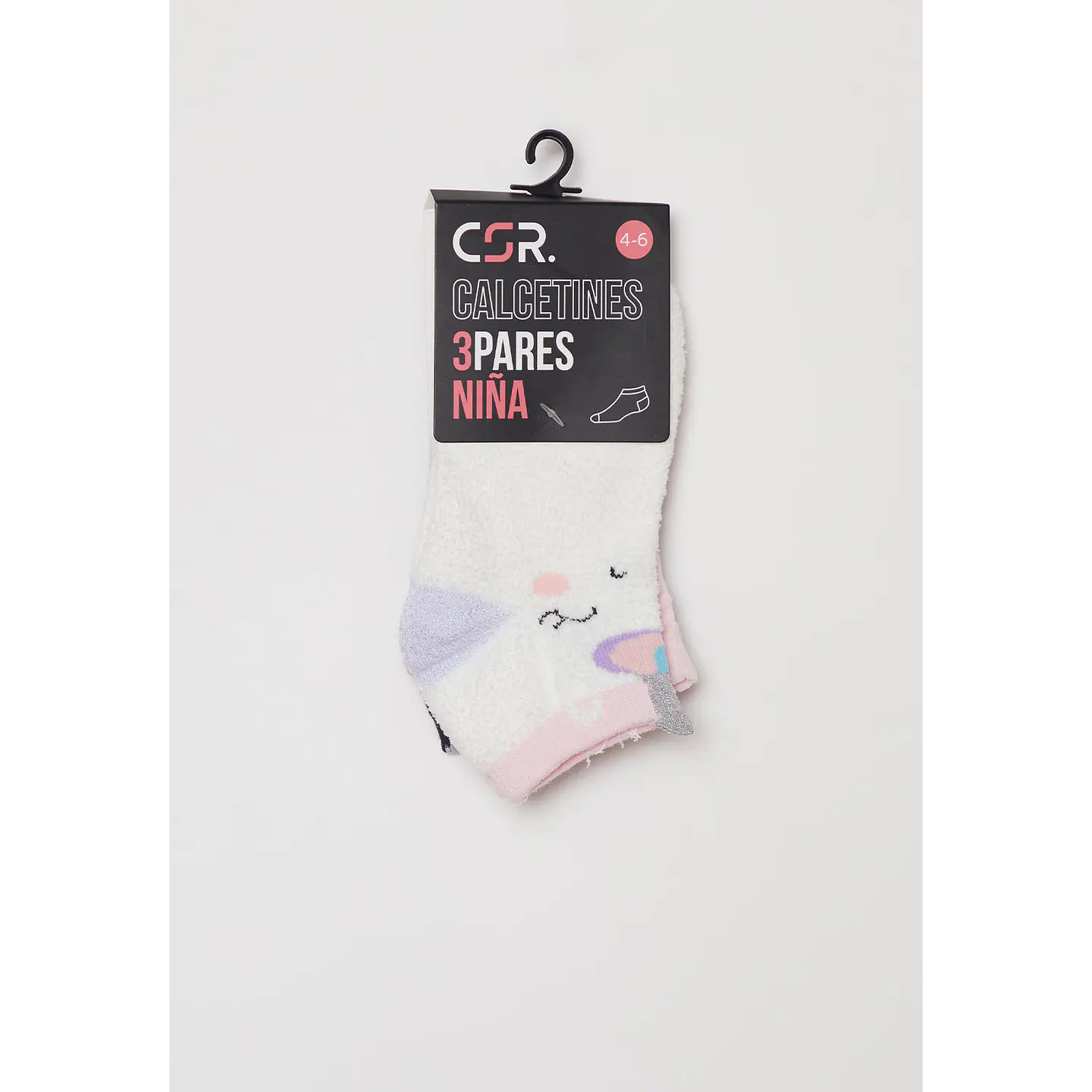 Calcetín Tripack Corto Niña Negro Familyshop 2