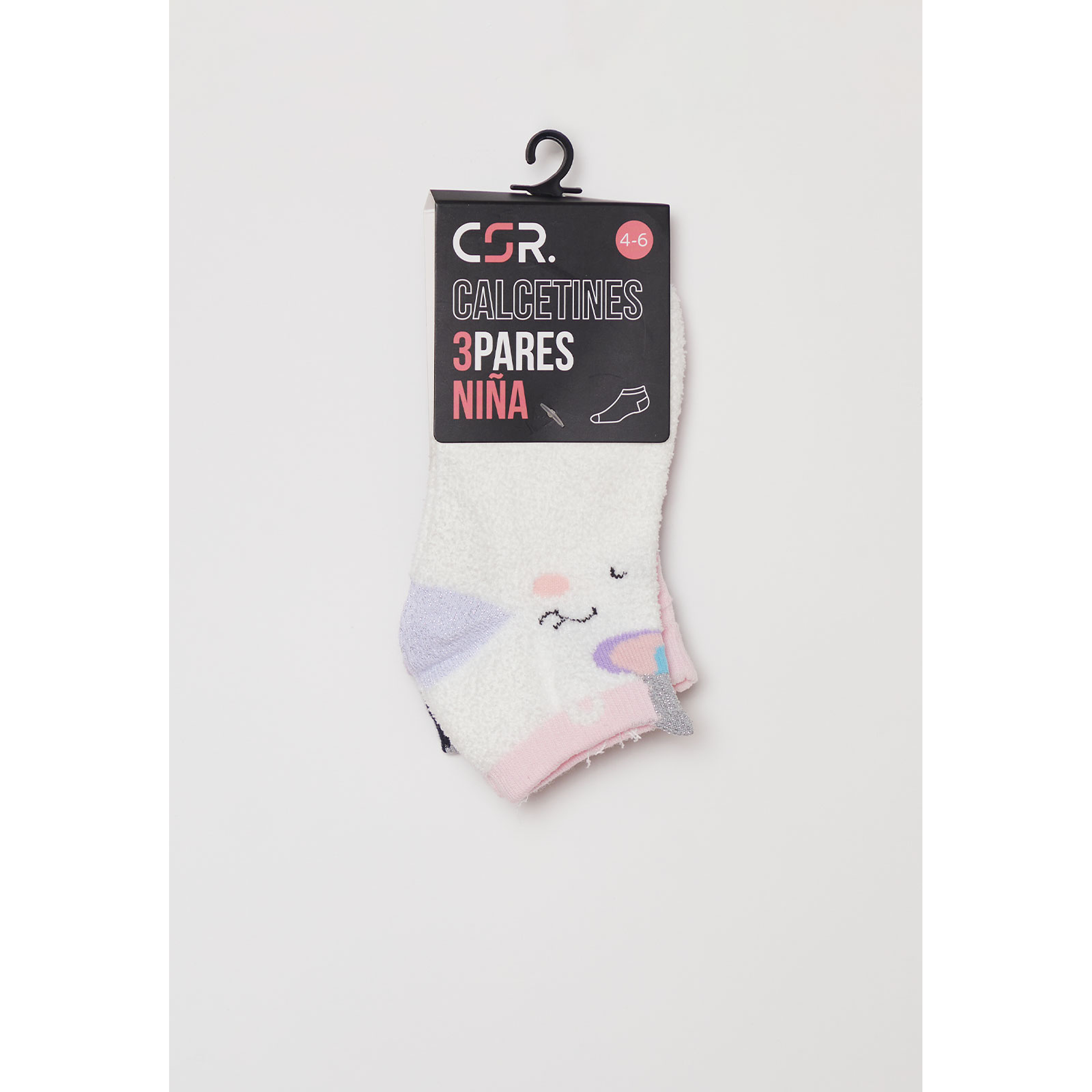 Calcetín Tripack Corto Niña Negro Familyshop 2