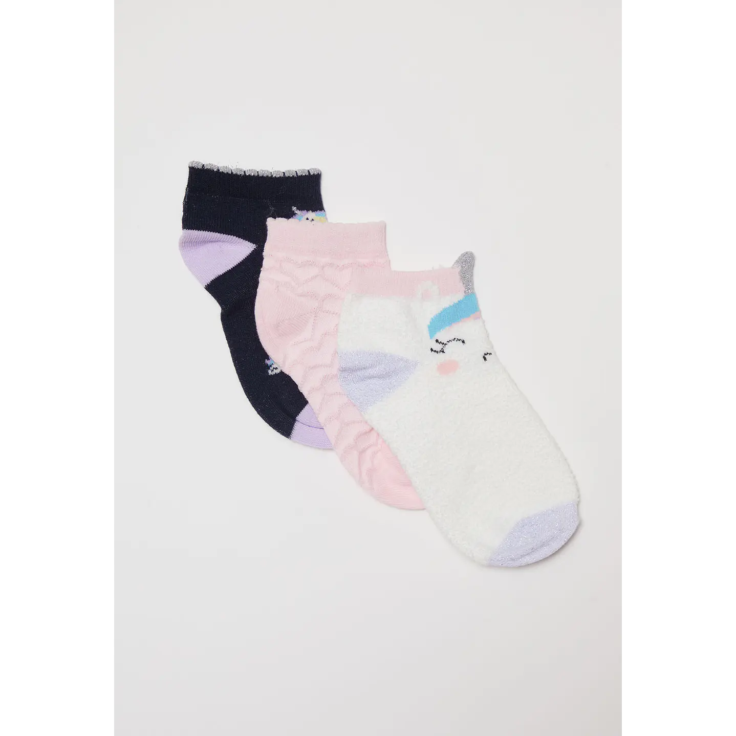 Calcetín Tripack Corto Niña Negro Familyshop 1
