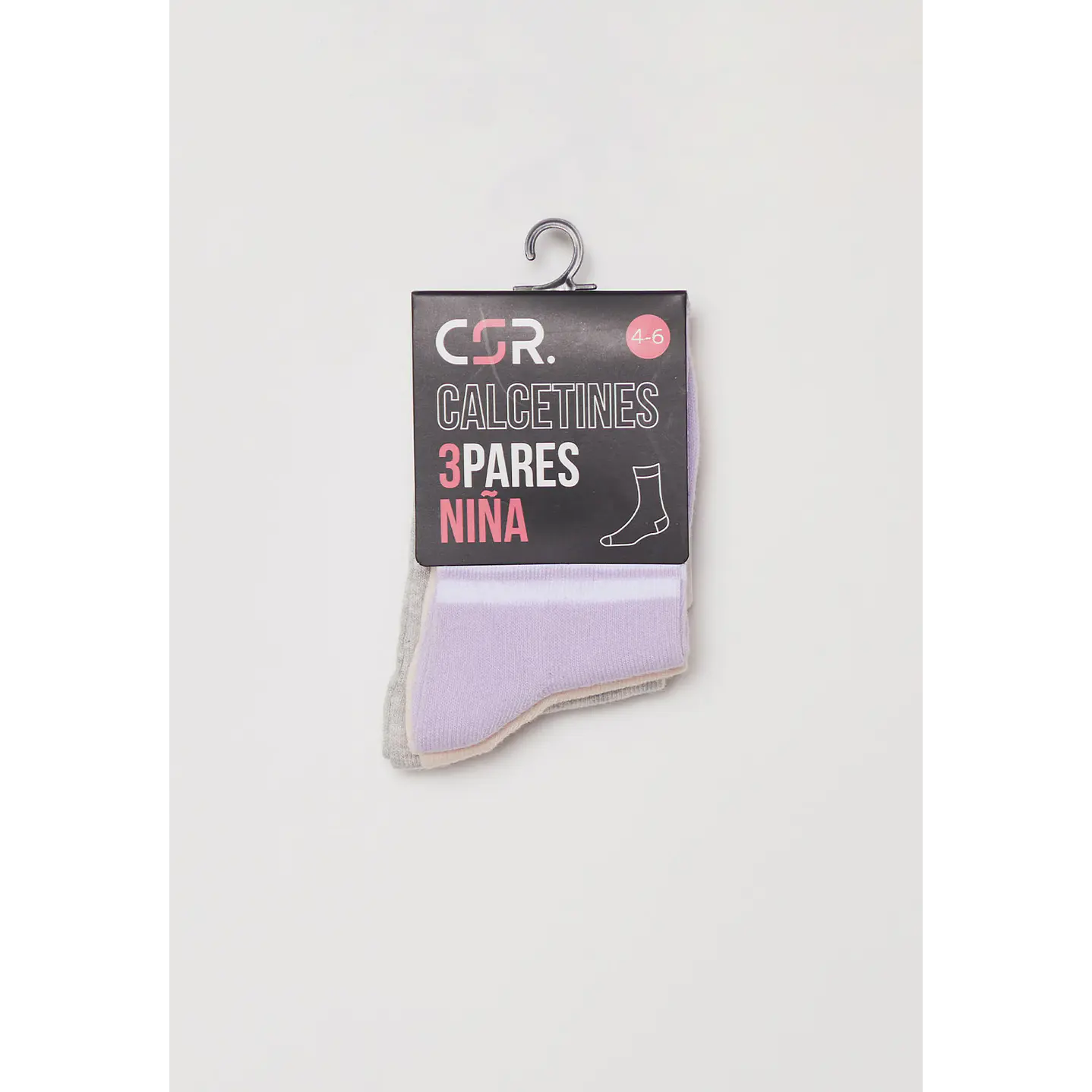 Calcetín Tripack Largo Niña Rosado Familyshop 2