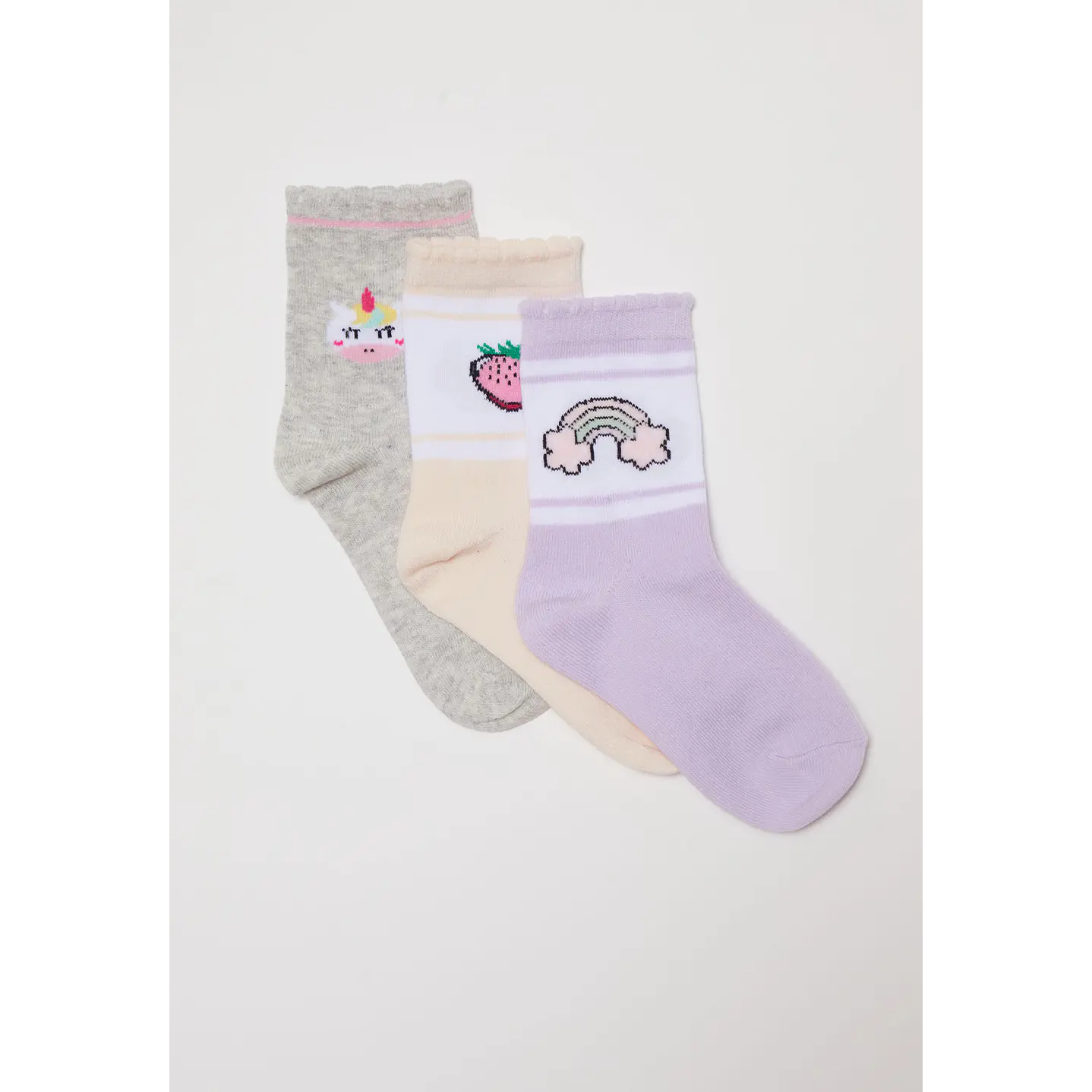Calcetín Tripack Largo Niña Rosado Familyshop 1